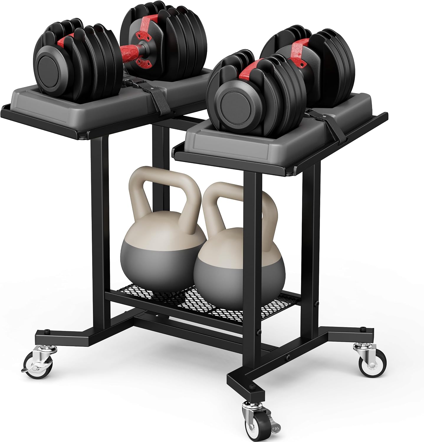 Home Gym Dumbbell Workout - Soporte ajustable para mancuernas, estante de