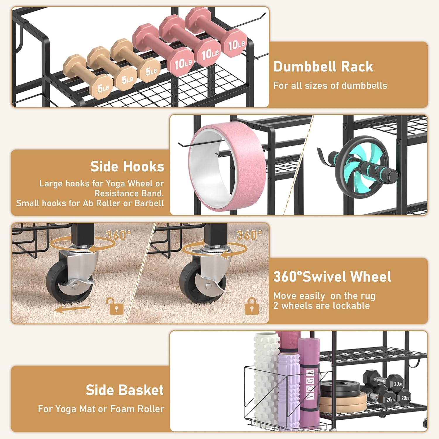 Almacenamiento para Gimnasio e - Home Gym Equipment reseña y precio