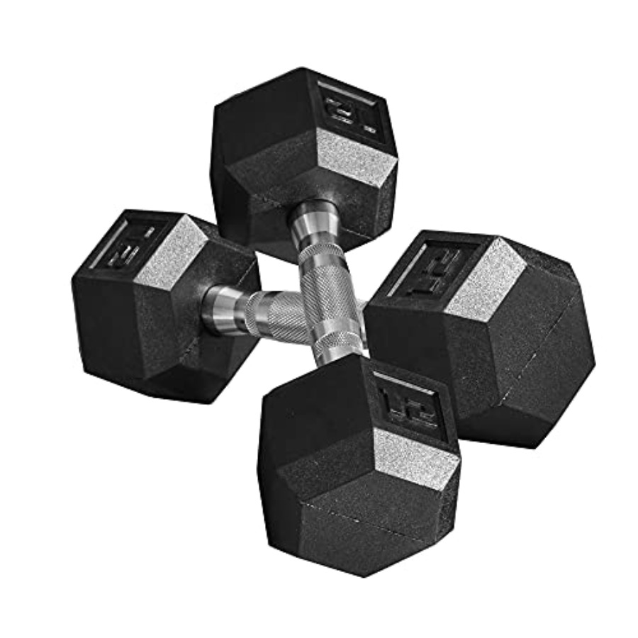 Juego de Mancuernas de Goma de - Home Gym Dumbbell Workout reseña y precio