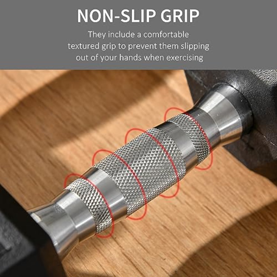 Juego de Mancuernas de Goma de - Home Gym Dumbbell Workout reseña y precio