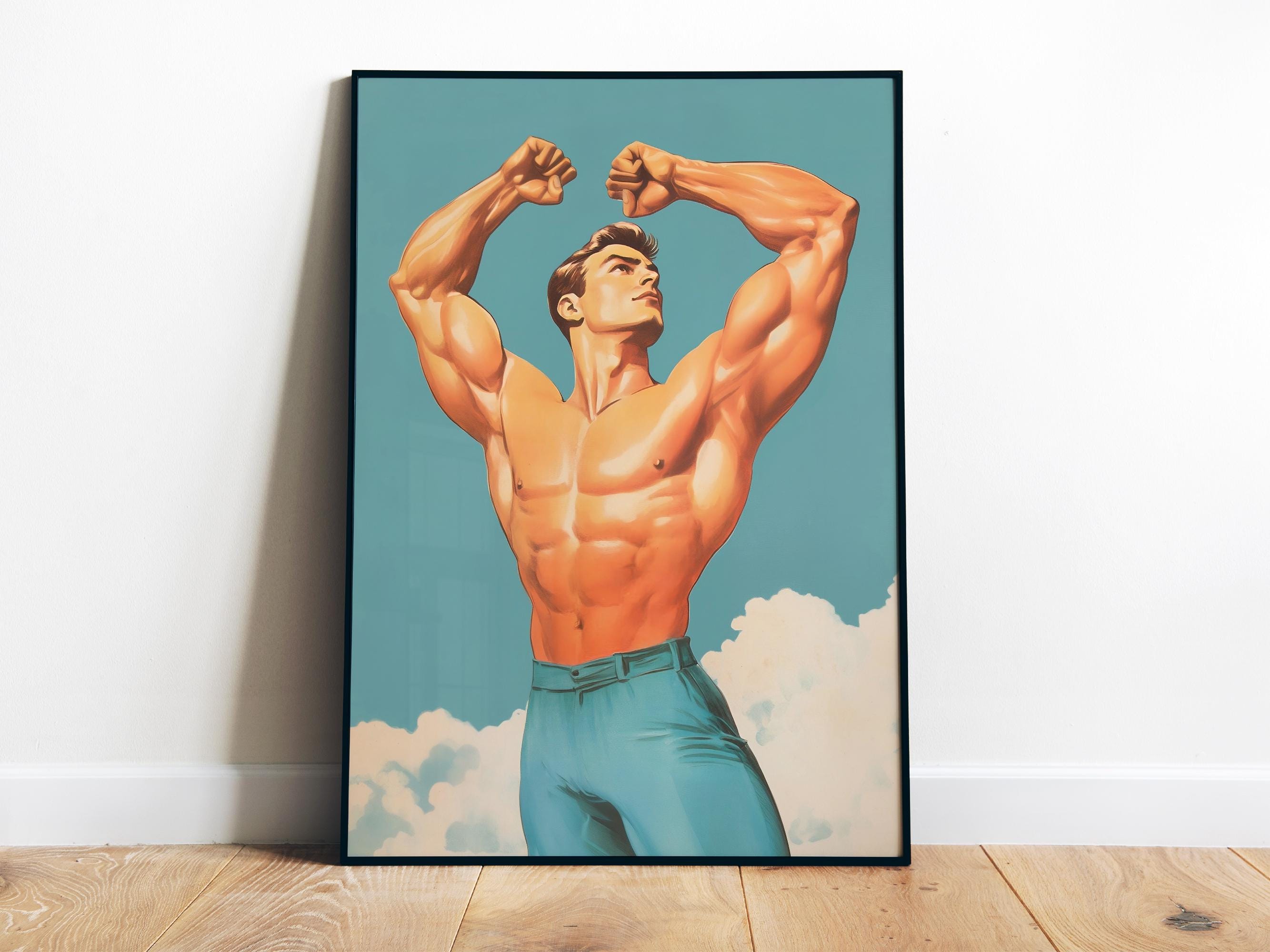 Póster Retro de gimnasio para  - Home Gym Dumbbell Workout reseña y precio