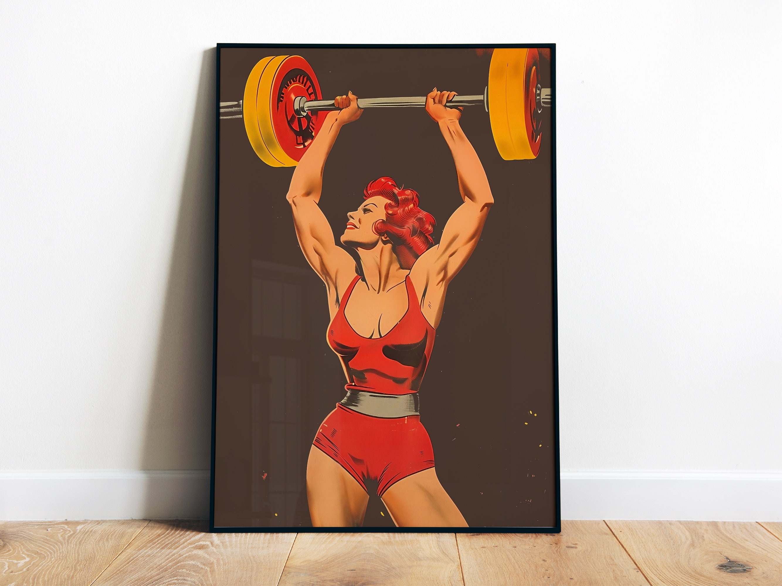 Póster Retro de gimnasio para  - Home Gym Dumbbell Workout reseña y precio
