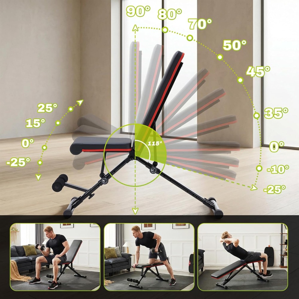Banco de pesas ajustable para  - Home Gym Dumbbell Workout reseña y precio
