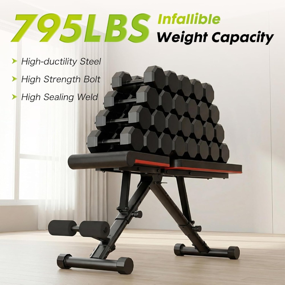 Banco de pesas ajustable para  - Home Gym Dumbbell Workout reseña y precio