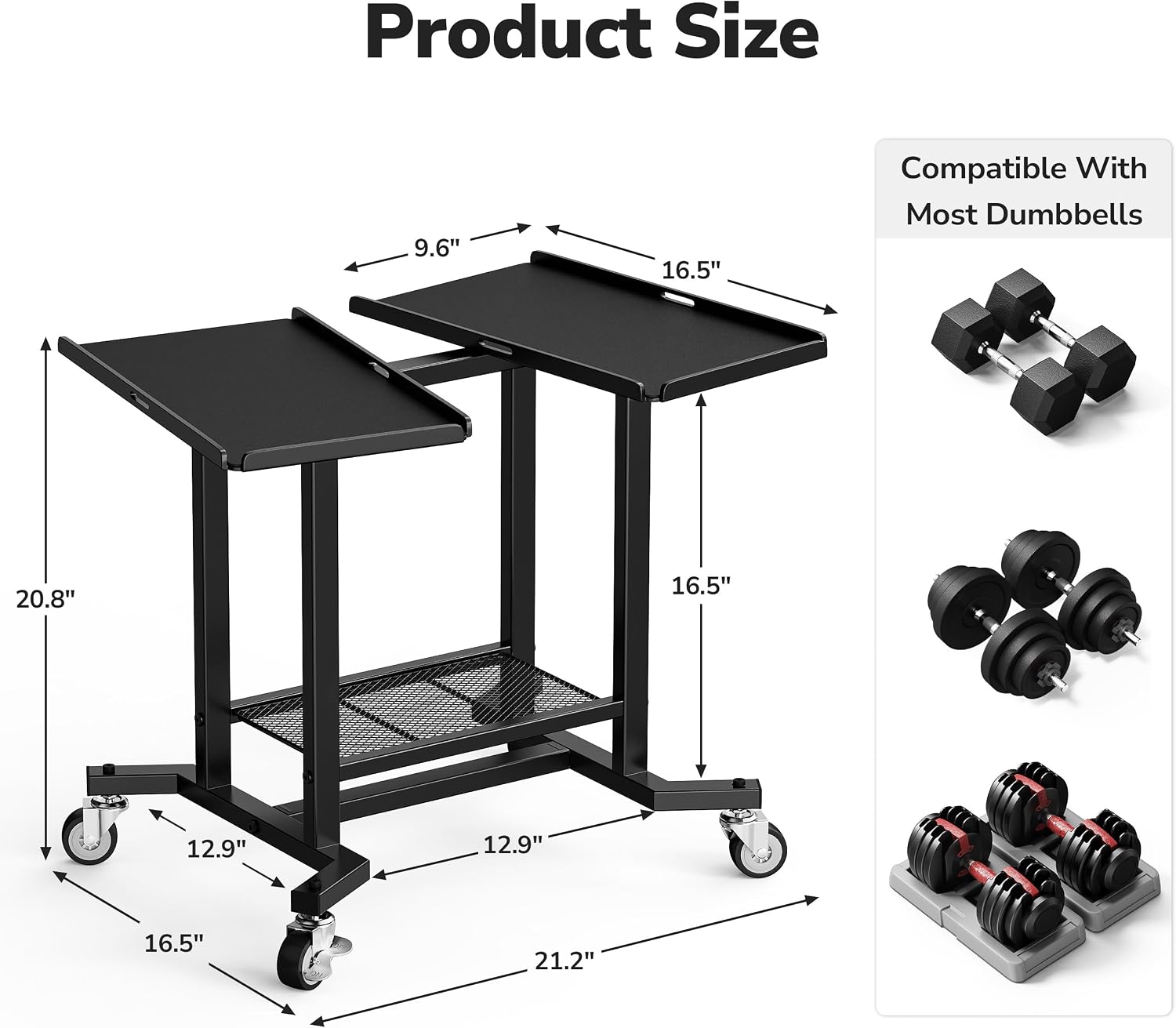 Soporte ajustable para mancuer - Home Gym Dumbbell Workout reseña y precio