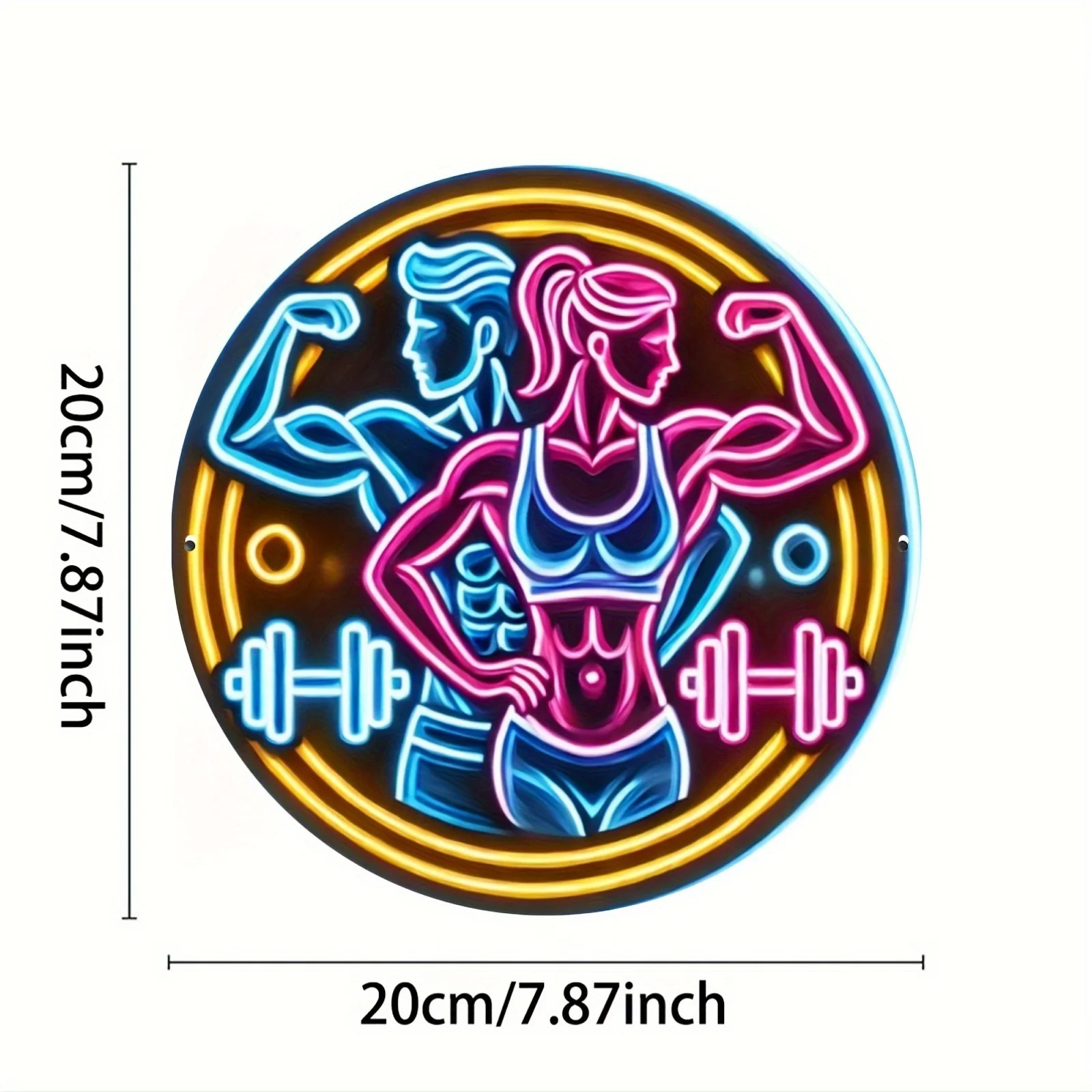 Letrero Metálico 2D para Gimna - Home Gym Dumbbell Workout reseña y precio