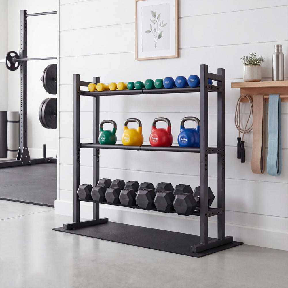 Estante para mancuernas de 3 n - Home Gym Equipment reseña y precio