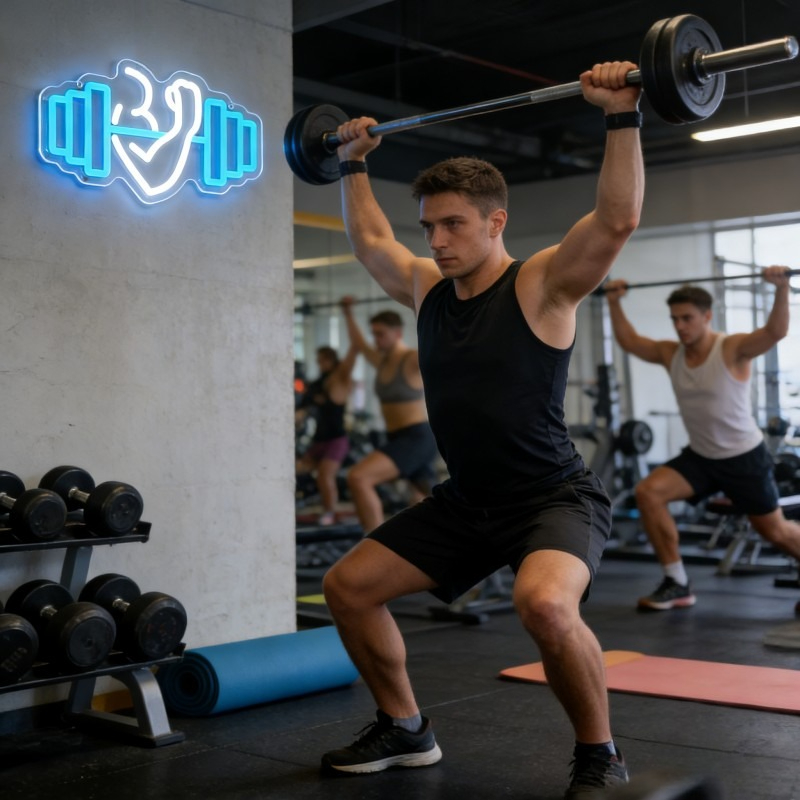 Letrero LED de Neón con Diseño - Home Gym Dumbbell Workout reseña y precio