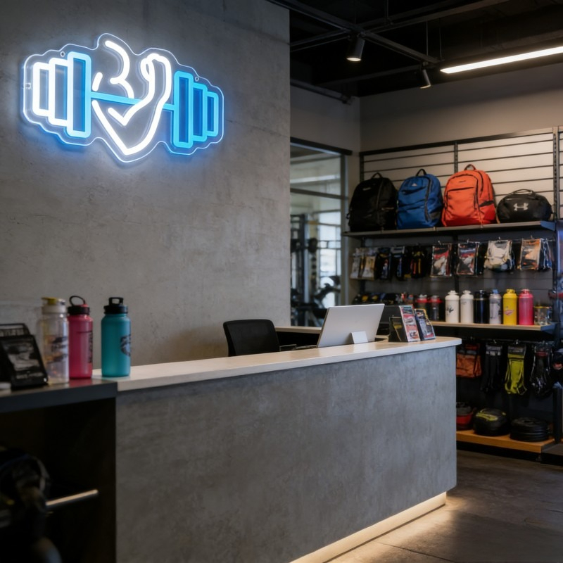 Letrero LED de Neón con Diseño - Home Gym Dumbbell Workout reseña y precio