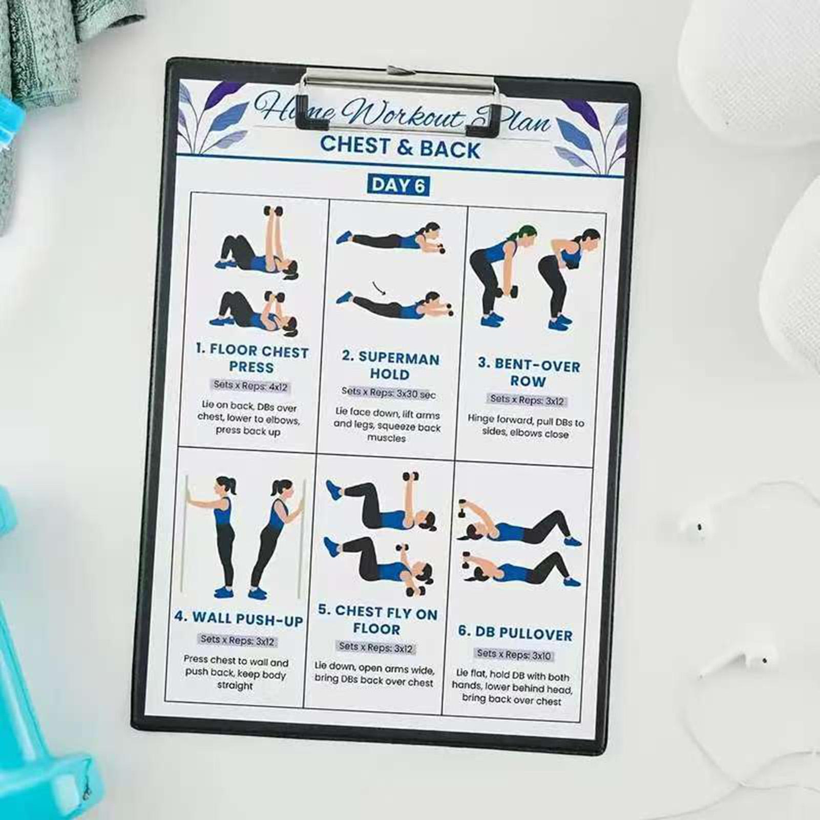 Póster de entrenamiento de est - Home Gym Dumbbell Workout reseña y precio