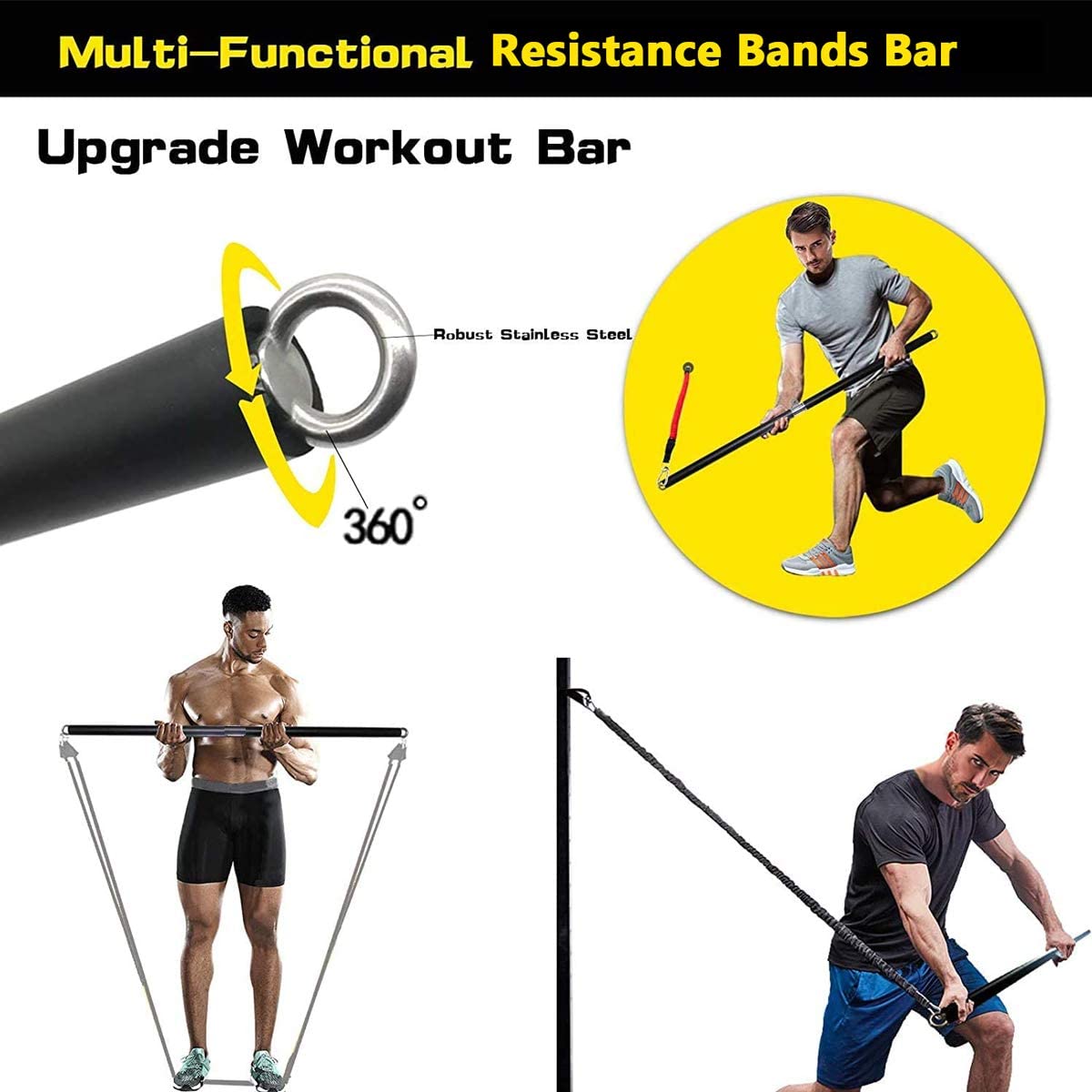 Banda elástica de resistencia  - Home Gym Dumbbell Workout reseña y precio